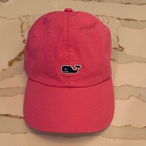 Vineyard Vines Whale Logo Pink Baseball Cap